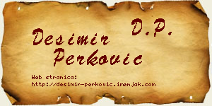 Desimir Perković vizit kartica